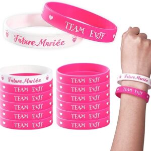 12PCS Bride & Team Bride Bracelets – French Bachelorette Party Favors & Accessories
