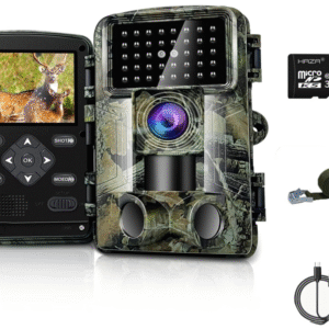 HAZA 2.7K Trail Camera – 58MP Full HD Wildlife Camera with Motion Detection, Night Vision, 0.1s Trigger Speed, IP66 Waterproof, Timer, and 32GB SD Card Included
