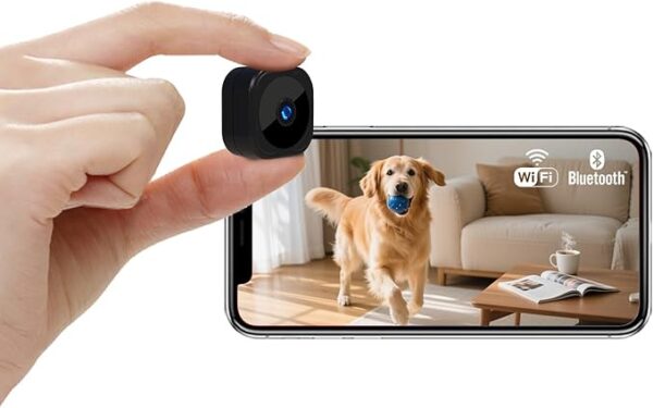 AOBOCAM 1080P Mini Spy Camera – Wireless Indoor/Outdoor Surveillance with Night Vision, Motion Detection, Bluetooth, and 2.4GHz WiFi Remote Access (Model FR-A12)