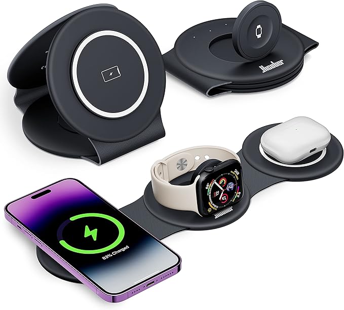 3-in-1 wireless charger with clock